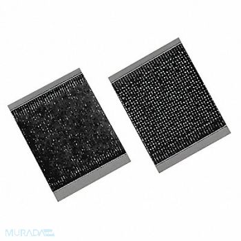 TAPECASE Hook and Loop 1x1 In Black PK100, 16U728