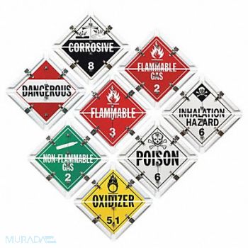 JJ KELLER DOT Container Placard 13 Label W, 3ZZZ8