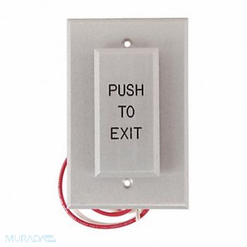 DORTRONICS Push to Exit Button 24VDC Silver Button, 400A68