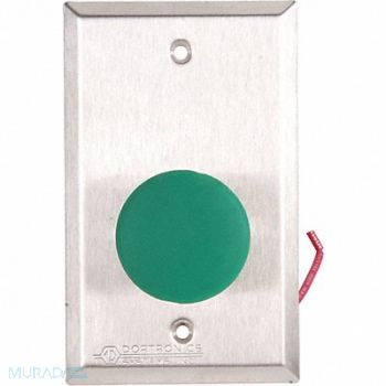DORTRONICS Push Button 125VAC 2-3/4 W Green Button, 400A77