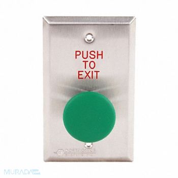 DORTRONICS Push to Exit Button 125VAC Green Button, 400A87