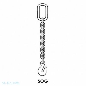 GRAINGER APPROVED Chain Sling 5 ft L SOG Sling Type, 400F03