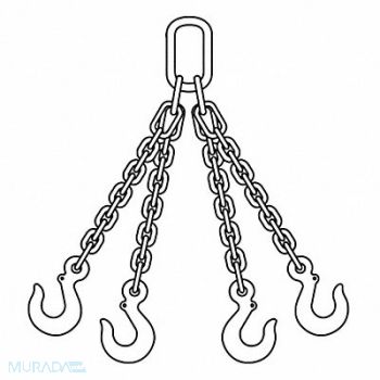 GRAINGER APPROVED Chain Sling 5 ft L QOS Sling Type, 400F11