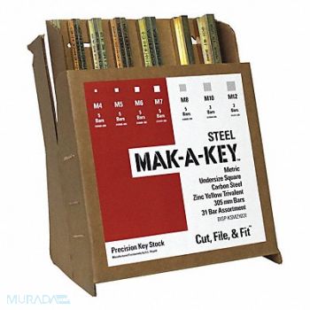 MAK-A-KEY Key Stock Assortment Steel 31 pieces, 400K25