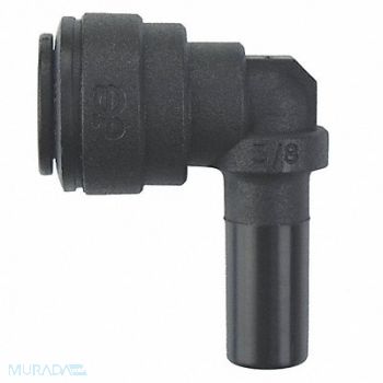 JOHN GUEST Plug-In Elbow Black 3/8 Tube Size PK10, 400L48