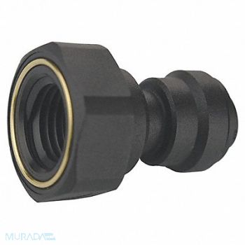 JOHN GUEST Female Adapter Black 1/4 Tube Size PK10, 400L52