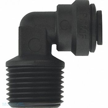 JOHN GUEST Fixed Elbow Black 1/4 Tube Size PK10, 400L55