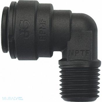 JOHN GUEST Fixed Elbow Black 3/8 Tube Size PK10, 400L56