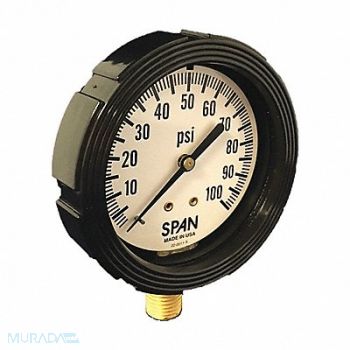 SPAN Pressure Gauge 2-1/2 Dial Size MNPT, 400R30