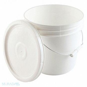 DYNALON Pail Polyethylene White Snap-On, 401R34