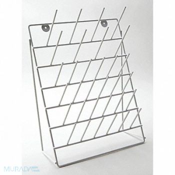 DYNALON Drying Rack Steel White Angled 32 Pegs, 401R39