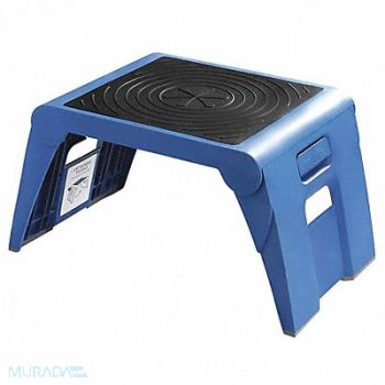 CRAMER Folding Step Blue 300 lb Ld Cap. Plastic, 402F32