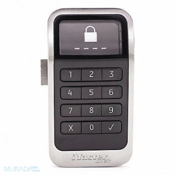 MASTER LOCK Electronic Keyless Lock Outside 2-1/8 W, 402F34