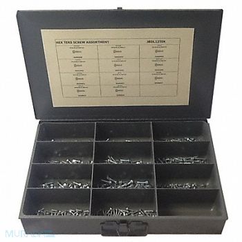 GRAINGER APPROVED Teks Screw Assortment 550 pcs., 402J89