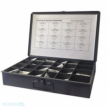 GRAINGER APPROVED Nut Asrt Zinc Plated Steel 450PK, 402J95