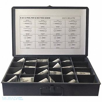 GRAINGER APPROVED Teks Screw Assortment 800 pcs., 402J99