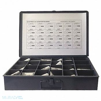 GRAINGER APPROVED Socket CapScrewAssort. In PlaIn 600pcs, 402K07