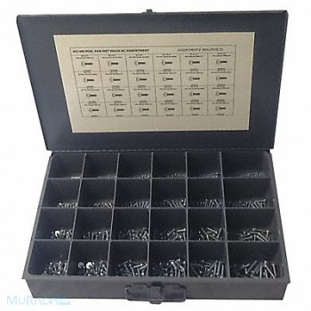 GRAINGER APPROVED Screw Assortment 600 pcs. 4 to 30mm L, 402K20