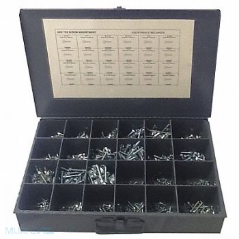 GRAINGER APPROVED Teks Screw Assortment 1200 pcs., 402K34