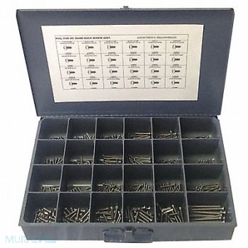 GRAINGER APPROVED Screw Assortment 600 pcs. 3/4 to 3 L, 402K48