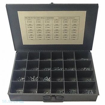 GRAINGER APPROVED Tapping Screw Assortment 600 pcs., 402K54