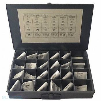 GRAINGER APPROVED Nut/Washer Assort Hex 825pcs SS, 402K65
