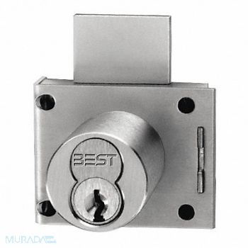 BEST Coin Box Lock Silver Steel 2-1/8 W, 402R53