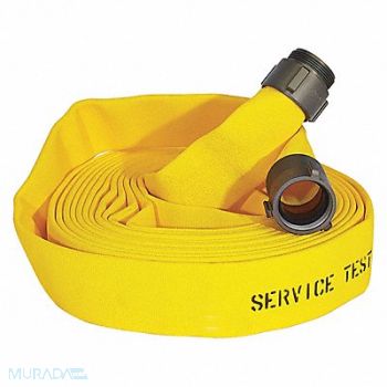 JAFLINE Fire Hose 100 ft Yellow Polyester, 404N91