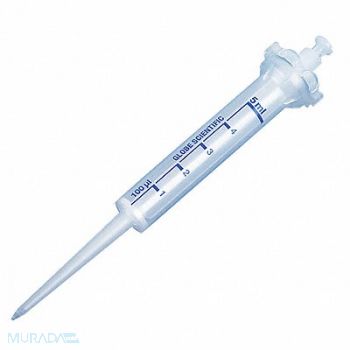 GLOBE SCIENTIFIC Dispenser Syringe Tip Clear 500uL PK100, 404W61