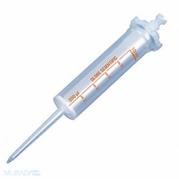 GLOBE SCIENTIFIC Dispenser Syringe Tip Clear 1000uL PK100, 404W62
