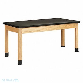 DIVERSIFIED SPACES Table Black/Oak Wood Frame 24 D, 405D02