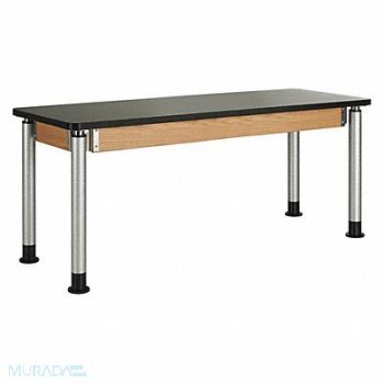 DIVERSIFIED SPACES Adjustable Table Black/Oak 24 D 39 H, 405D08