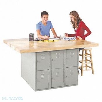 DIVERSIFIED SPACES Work Station Maple Metal Frame 54 D, 405D12