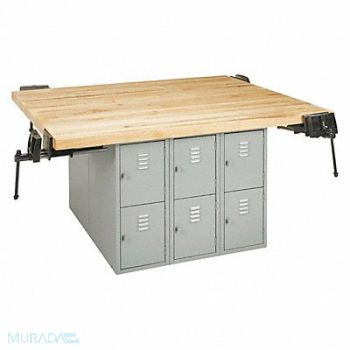 DIVERSIFIED SPACES Work Station Maple Metal Frame 33-1/4 H, 405D13