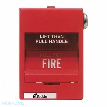 KIDDE Fire Alarm Pull Station Red 3-3/8 D, 405F25