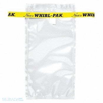 WHIRL-PAK Sampling Bag Clear 7 oz 7 L PK500, 407L37