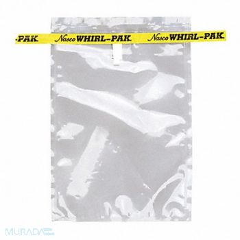 WHIRL-PAK Sampling Bag Clear 13 oz 7.5 L PK500, 407L39