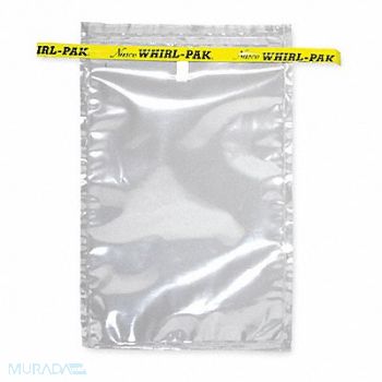 WHIRL-PAK Sampling Bag Clear 24 oz 9 L PK500, 407L46
