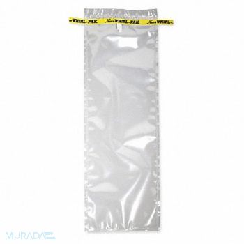 WHIRL-PAK Sampling Bag Clear 42 oz 15 L PK500, 407L51