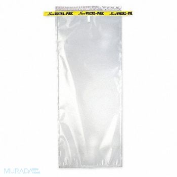 WHIRL-PAK Sampling Bag Clear 69 oz 15 L PK500, 407L54