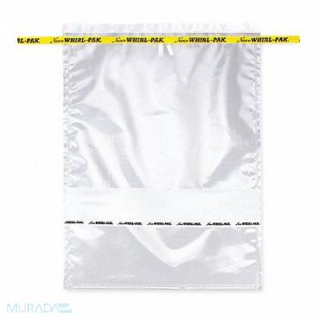 WHIRL-PAK Sampling Bag Clear 92 oz 15 L PK250, 407L56
