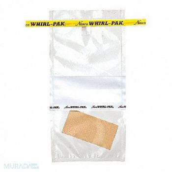 WHIRL-PAK Sampling Bag Clear 18 oz 9 L PK100, 407L60