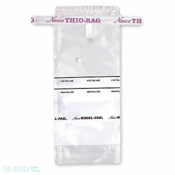 WHIRL-PAK Sampling Bag Polyethylene 4 oz PK100, 407L77