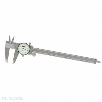 INSIZE Dial Caliper 0-8 Range 1-1/2 Jaw D White, 408P51