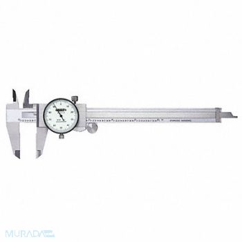 INSIZE Dial Caliper 0-12 Range 2 Jaw D White, 409N65