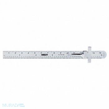 INSIZE Pocket Rule SS 6 L Satin Chrome 15/32 W, 409N70