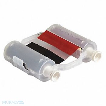 BRADY J2589 Ribbon Black/Red 200 ft L, 40AW53