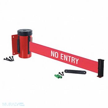 RETRACTA-BELT Retractable Belt Barrier 10 ft Red, 40CK39