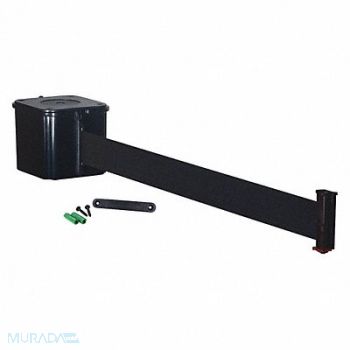 RETRACTA-BELT Retractable Belt Barrier 25 ft Black, 40CK95