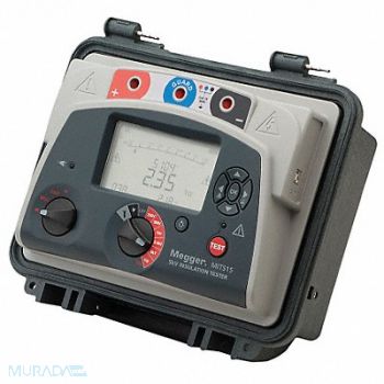 MEGGER Megohmmeter 50 to 5000V DC Backlit LCD, 40D467